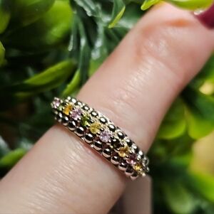 Multi colored Tourmaline ring